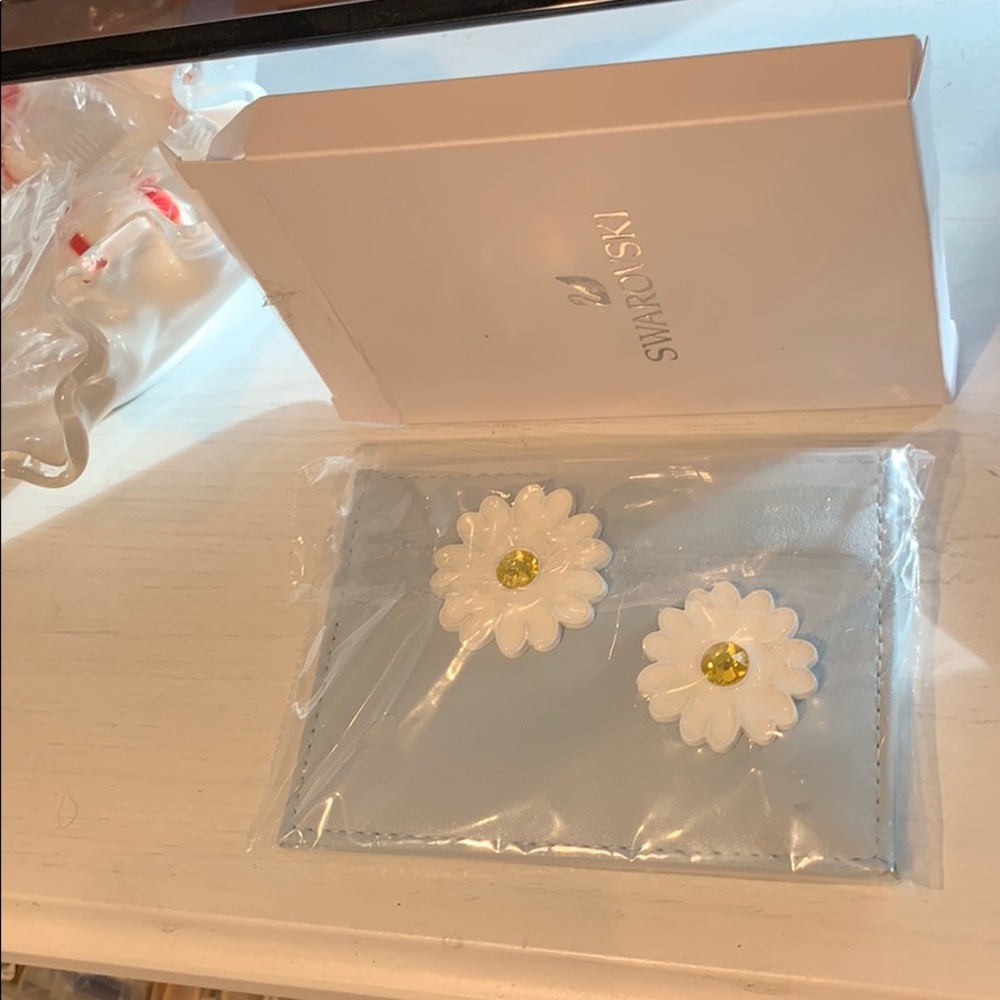 Swarovski MD Card Holder Blue New! Pretty!